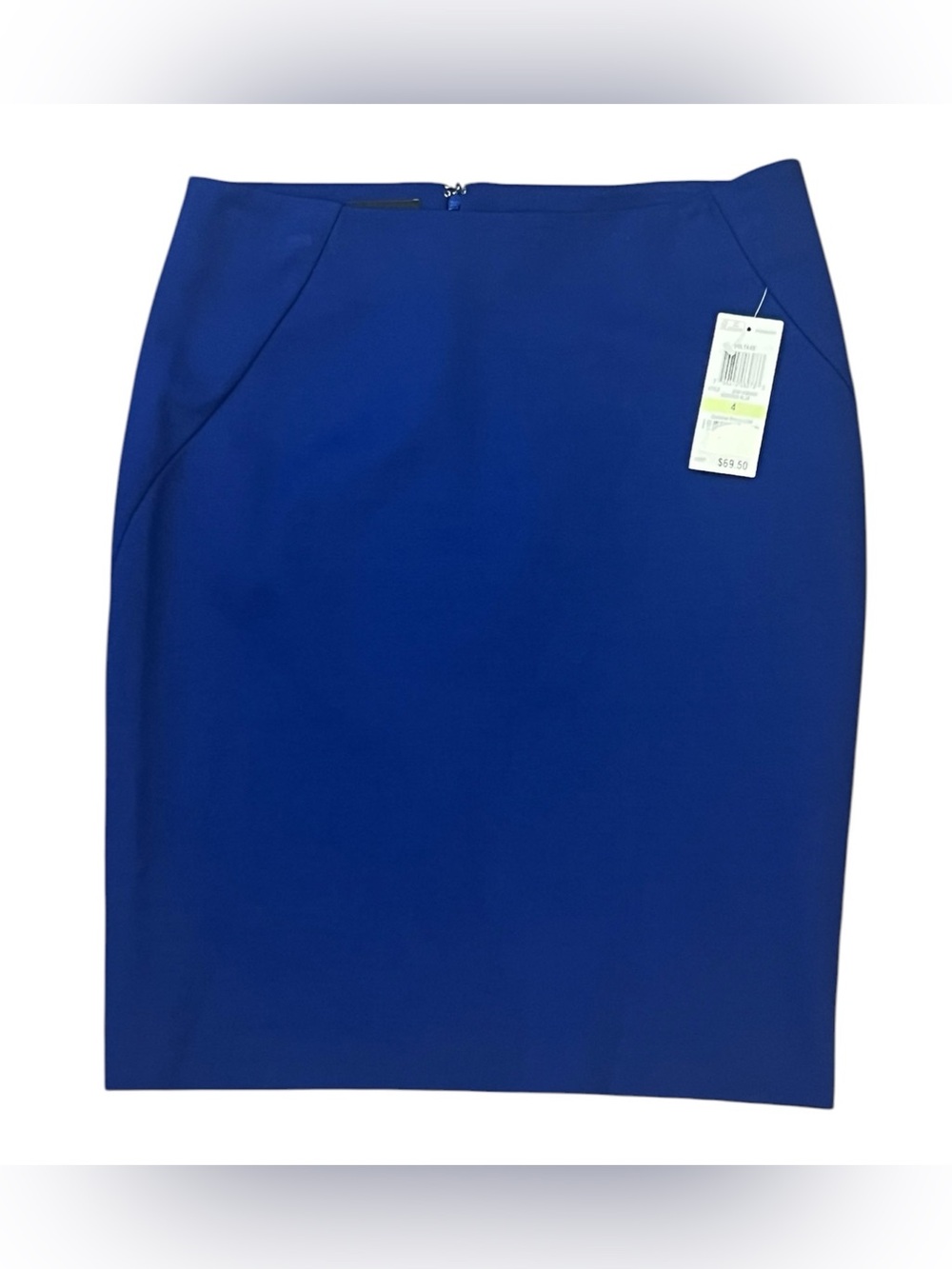 INC International Concepts Royal Blue Pencil Skirt Voltage Office Corpcore Sz 4